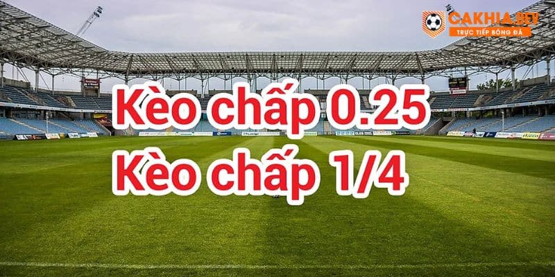 Kèo chấp 0.25 là gì được hiểu như 1/4 trái