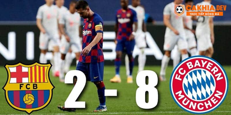 Barcelona 2-8 Bayern Munich là một trong những trận tứ kết kinh điển của bóng đá